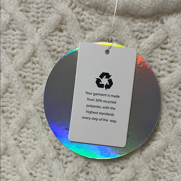 Pink Rose Textured Knit Sweater in Cream - Picture 4 of 7